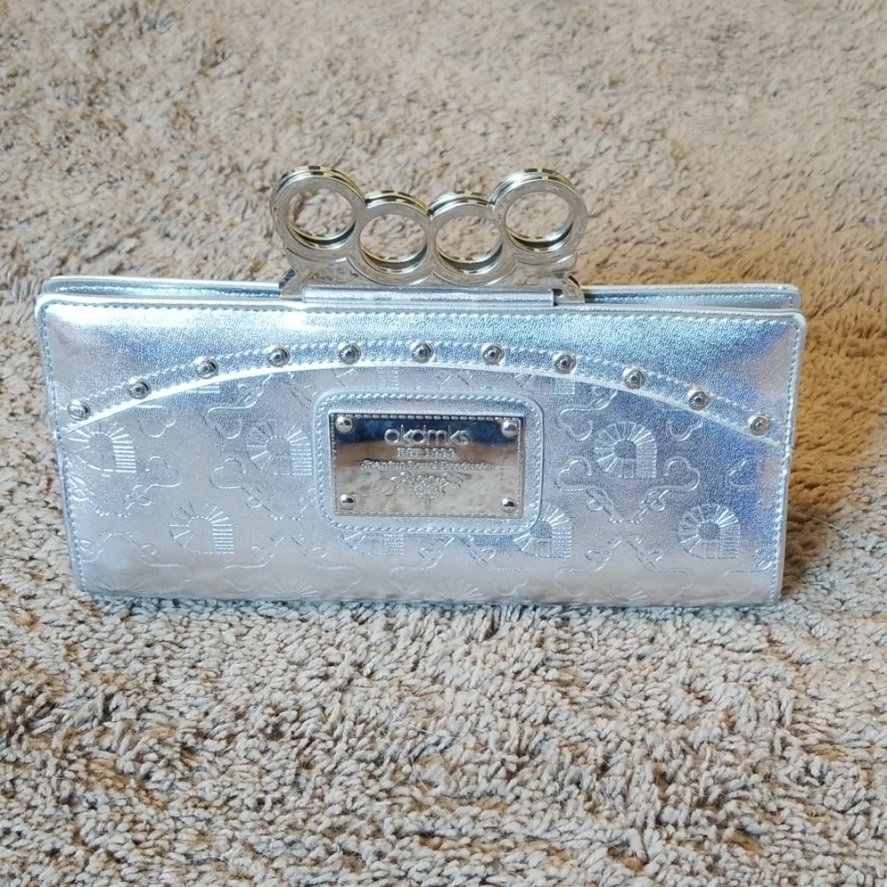 Metallic Silver Clutch